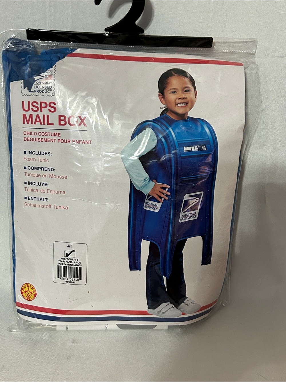 Rubies USPS Post Box Costume for Toddlers, Unisex 4T